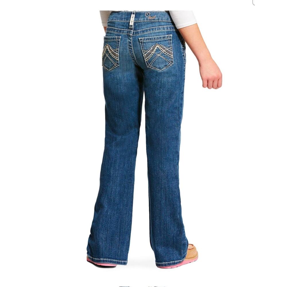 Ariat Girls' Boot Cut Stretch Mid Rise Slim Fit Boot Cut Jeans - Eleanor 14